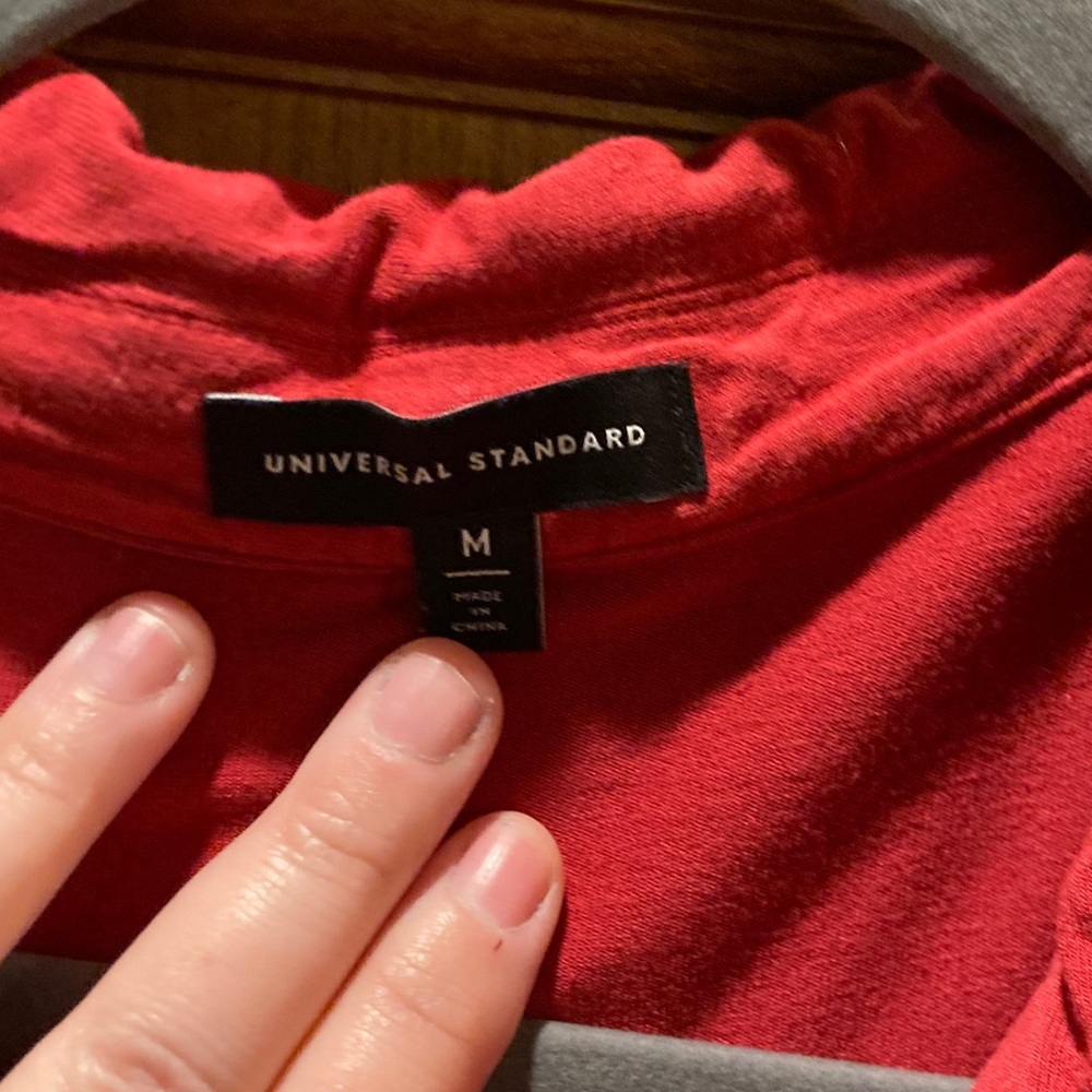 Universal Standard Collared V Neck - Red - Univer… - image 3